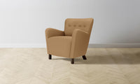 The Perry Chair - Pebbled Leather Latte