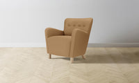 The Perry Chair - Pebbled Leather Latte