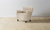 The Perry Chair - Pebbled Leather Stone