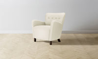 The Perry Chair - Pebbled Leather Swan