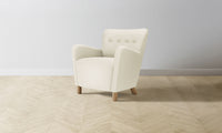 The Perry Chair - Pebbled Leather Swan