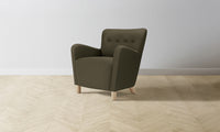 The Perry Chair - Pebbled Leather Truffle