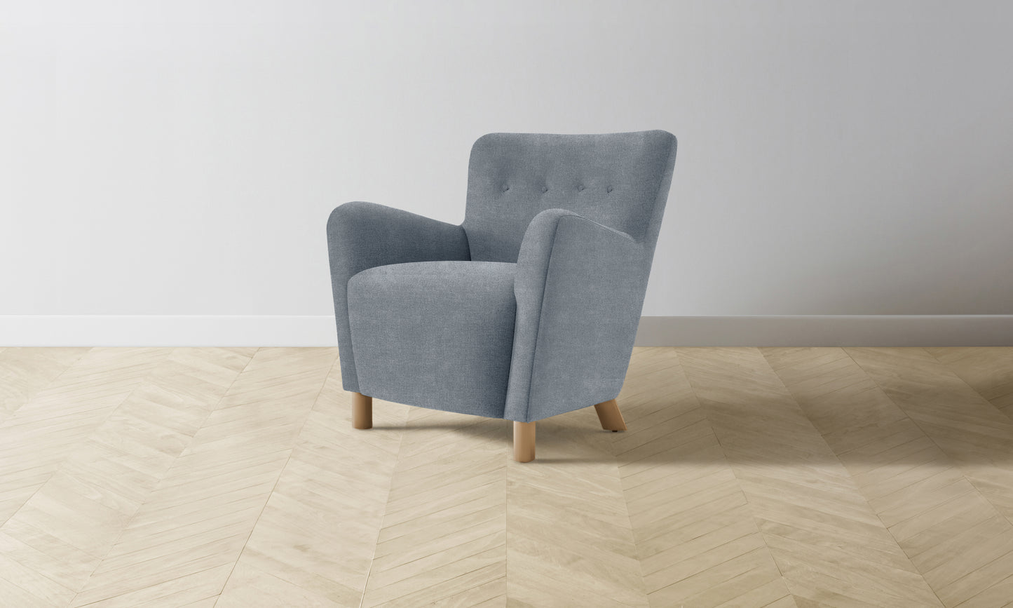 The Perry Chair - Performance Melange Weave Aegean