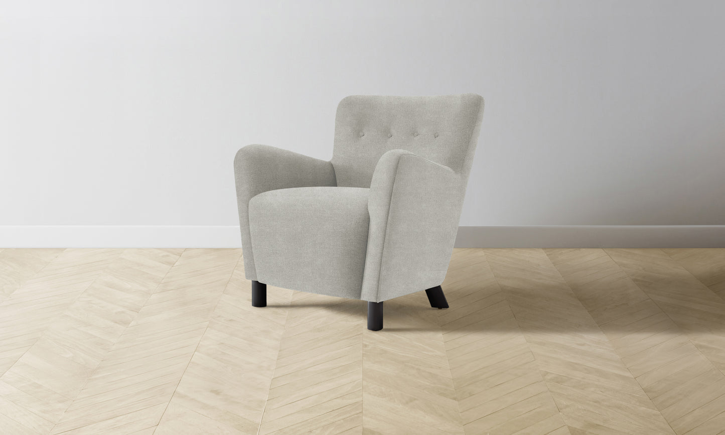 The Perry Chair - Performance Melange Weave Flint