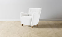 The Perry Chair - Performance Linen Weave Pure White