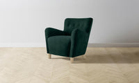 The Perry Chair - Performance Velvet Emerald