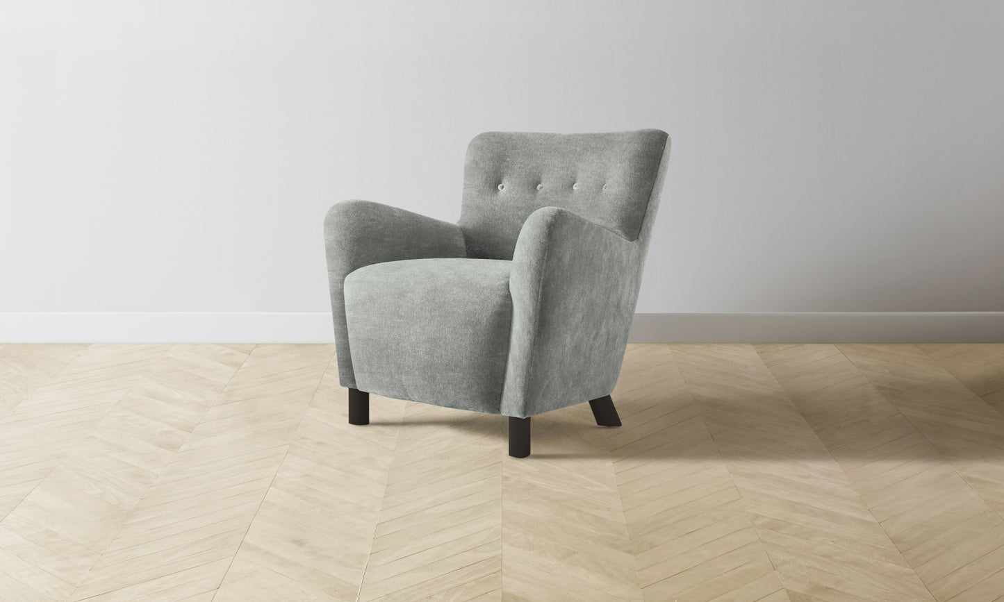 The Perry Chair - Performance Velvet Seafoam