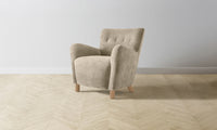 The Perry Chair - Performance Velvet Taupe