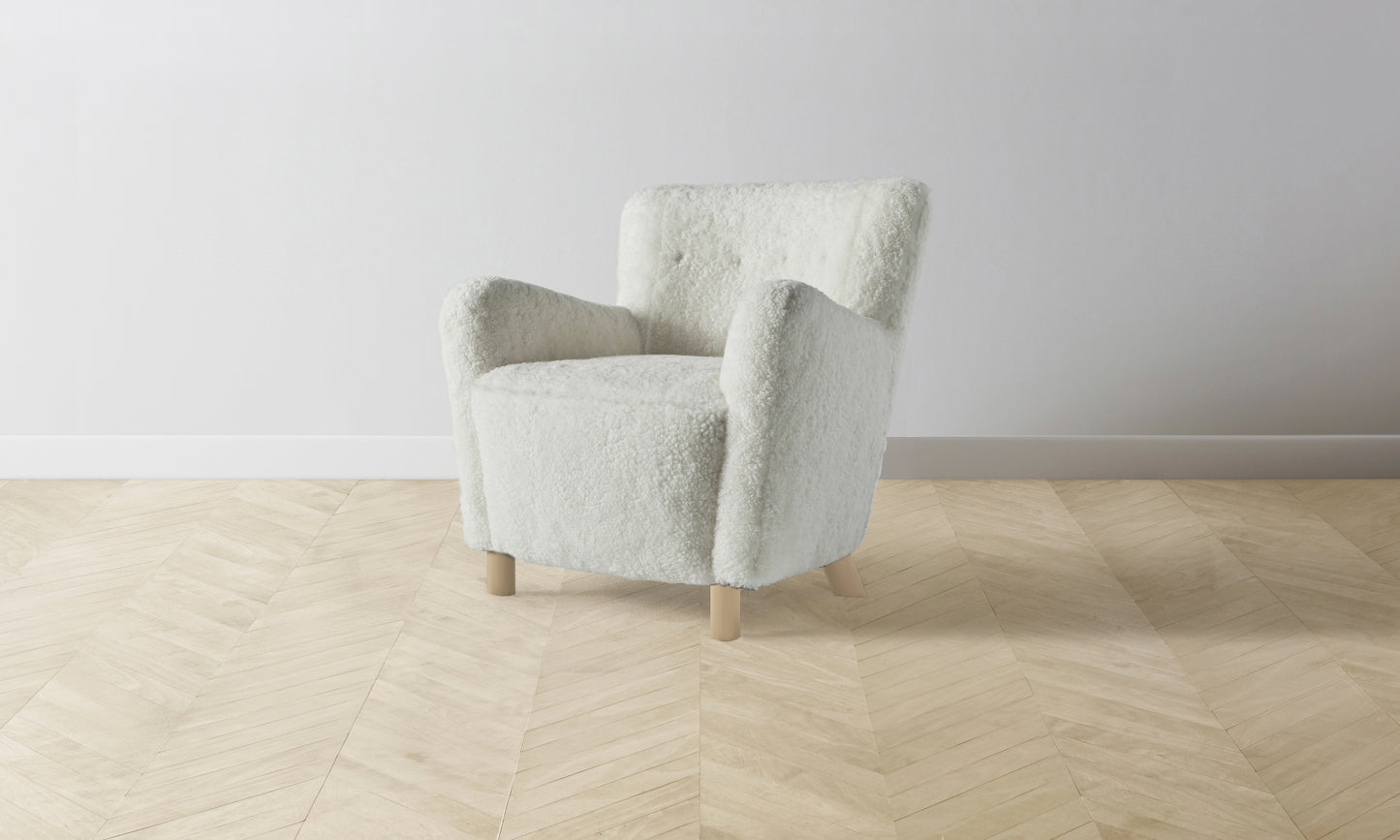 The Perry Chair - Shearling Ivory