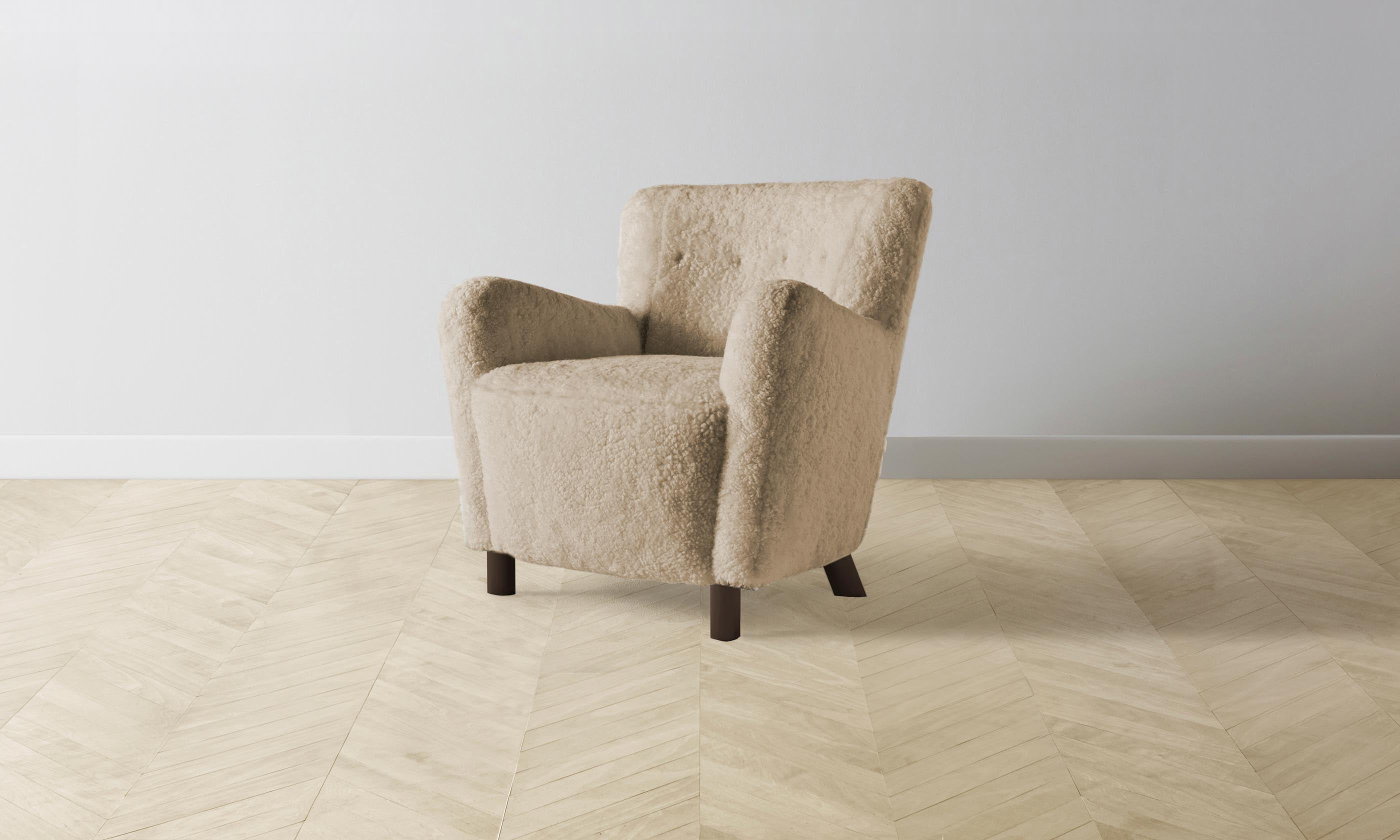 The Perry Chair - Shearling Toffee – Maiden Home