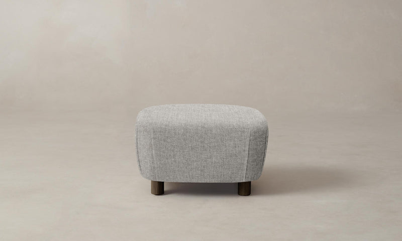 The Perry Ottoman - Heritage Belgian Linen Agate