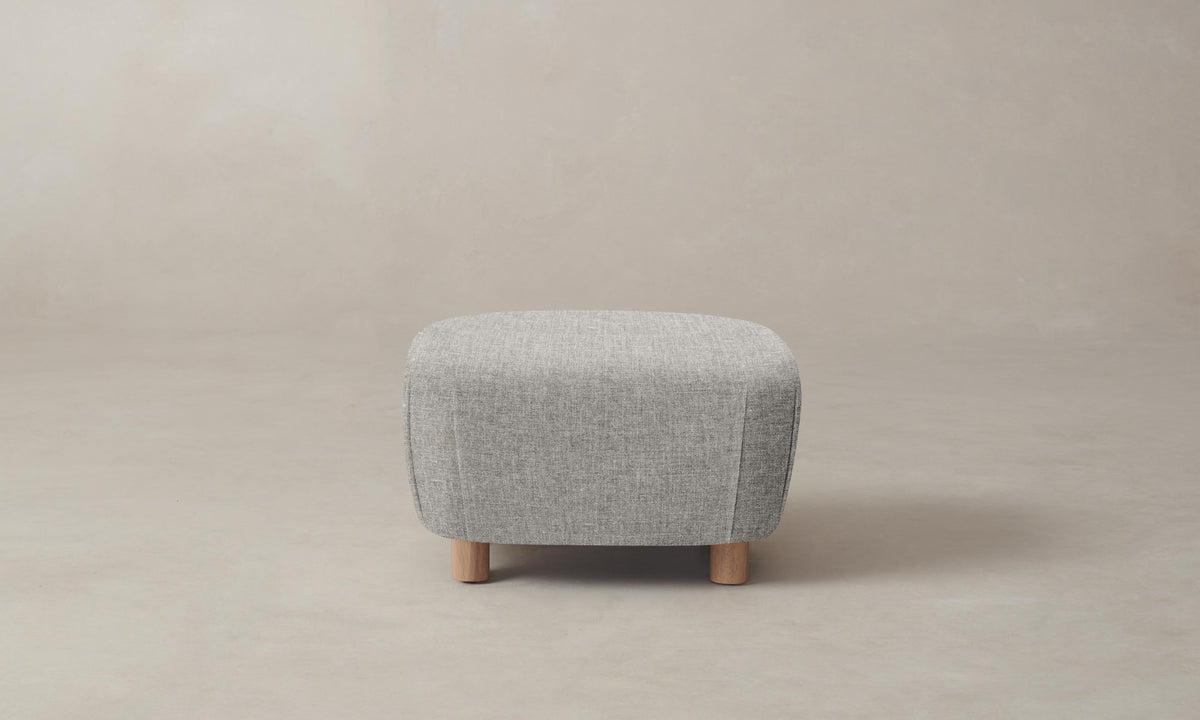 The Perry Ottoman - Heritage Belgian Linen Agate
