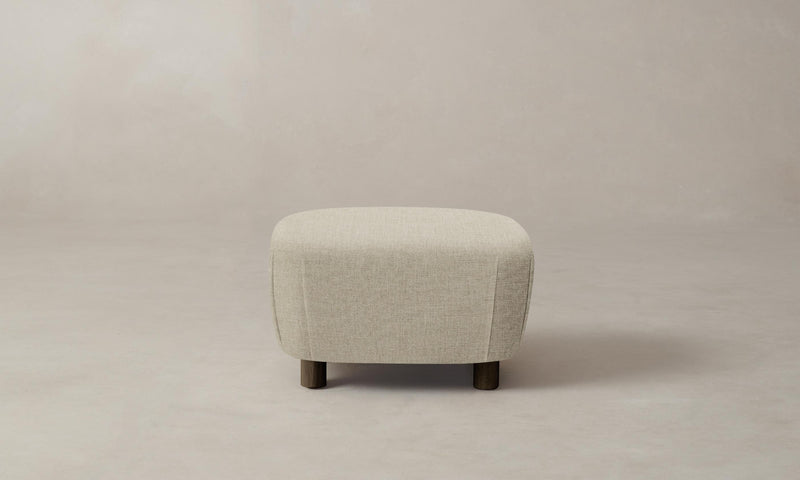 The Perry Ottoman - Heritage Belgian Linen Alder