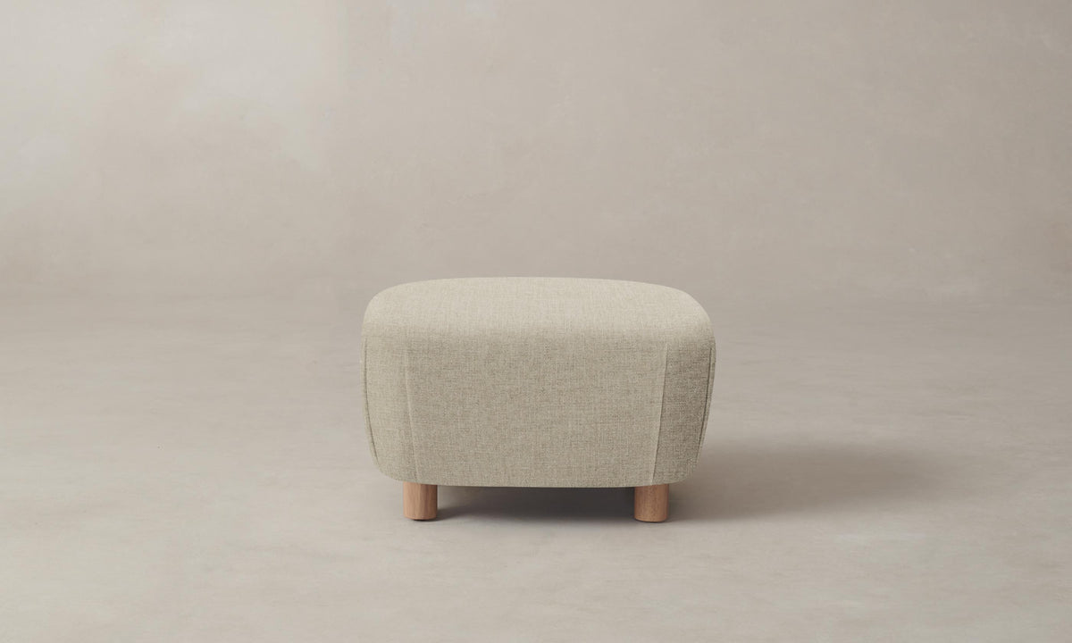 The Perry Ottoman - Heritage Belgian Linen Alder