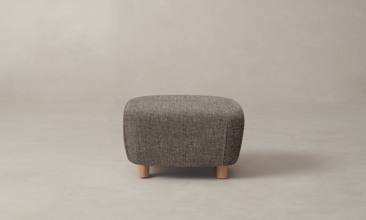 The Perry Ottoman - Belgian Linen Carob