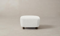 The Perry Ottoman - Belgian Linen Egret