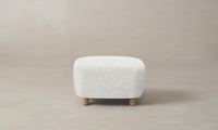 The Perry Ottoman - Belgian Linen Egret