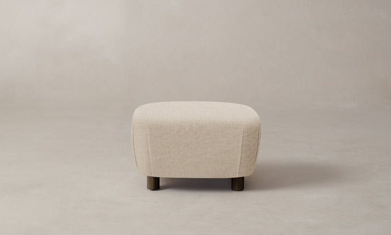 The Perry Ottoman - Heritage Belgian Linen Husk