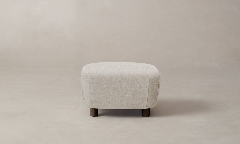 The Perry Ottoman - Heritage Belgian Linen Summit