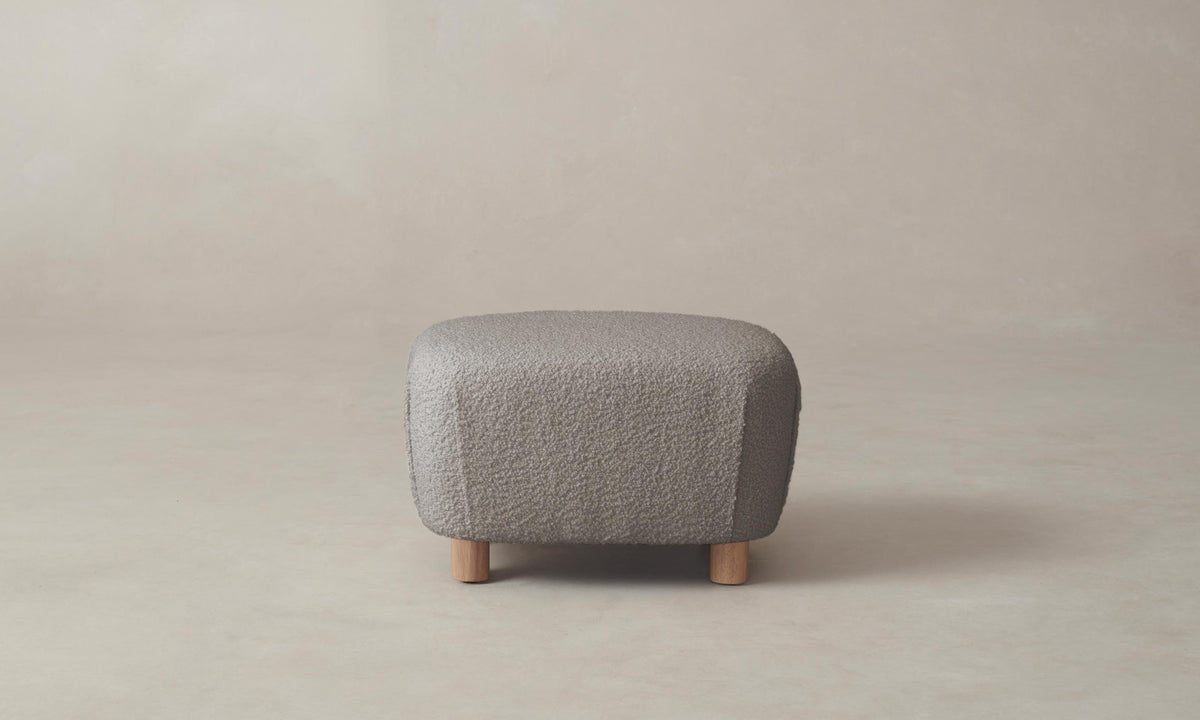 The Perry Ottoman - Italian Bouclé Fossil