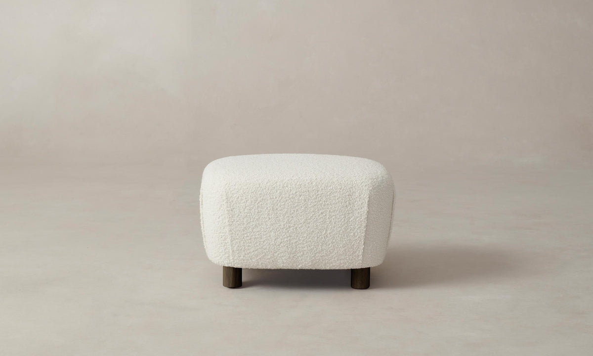The Perry Ottoman - Italian Bouclé White