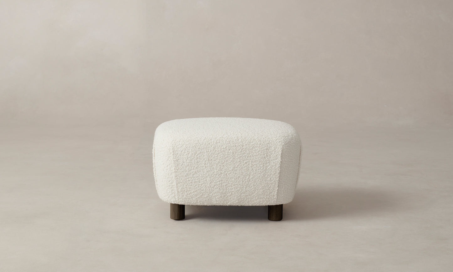 The Perry Ottoman - Italian Bouclé White