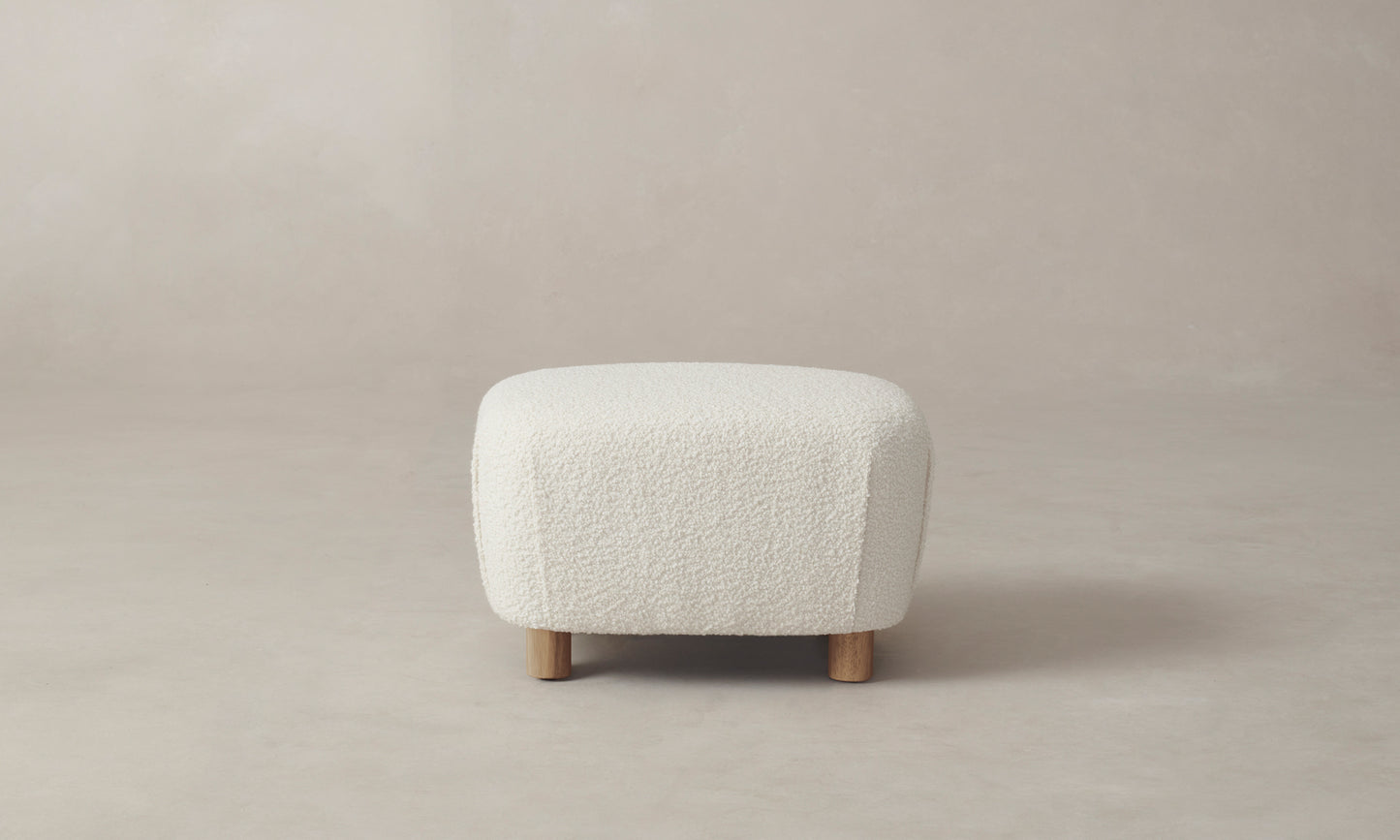 The Perry Ottoman - Italian Bouclé White