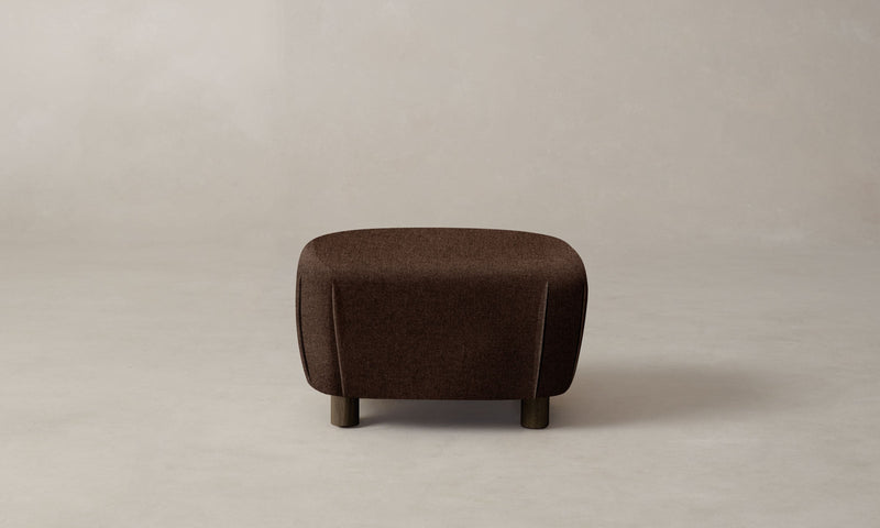 The Perry Ottoman - Italian Brushed Wool Cocoa