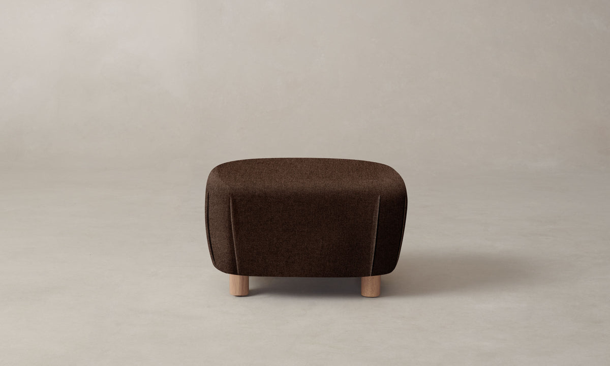 The Perry Ottoman - Italian Brushed Wool Cocoa