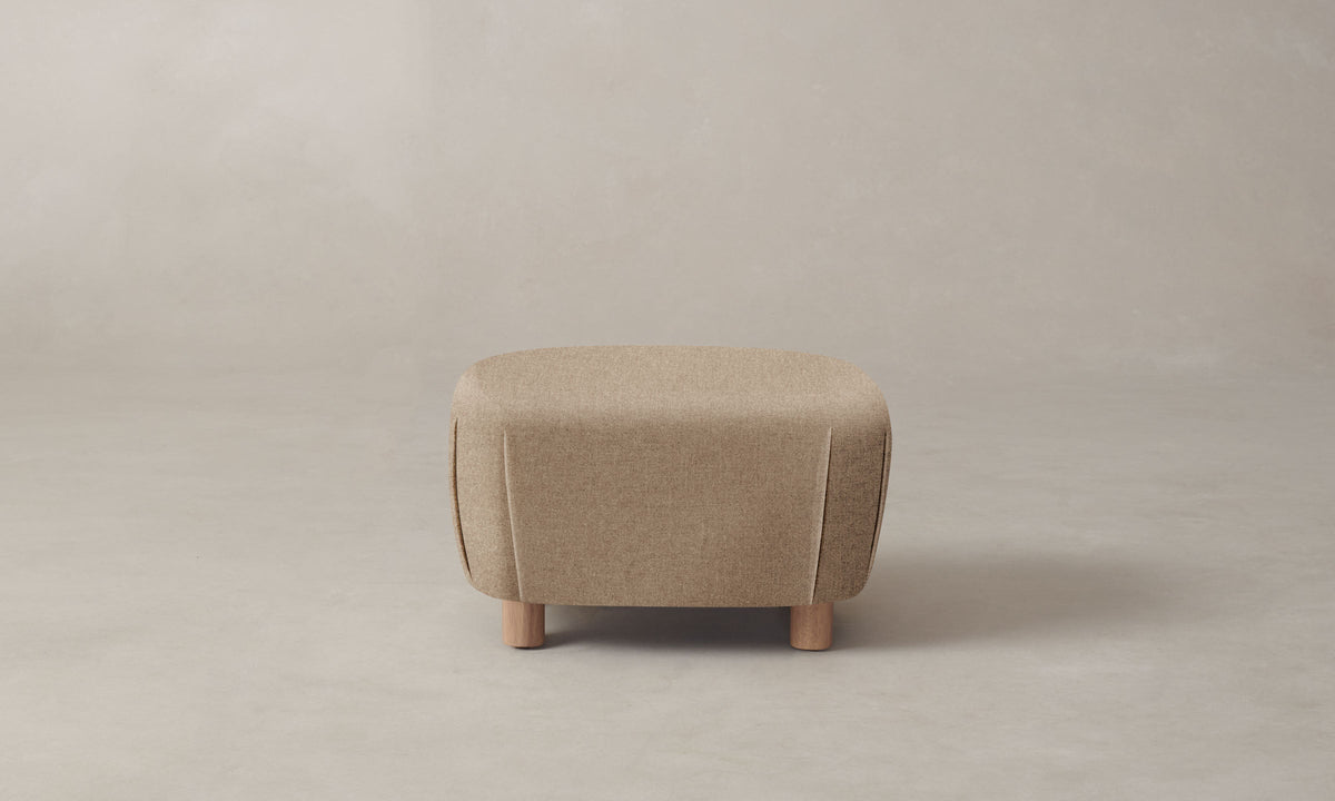The Perry Ottoman - Italian Brushed Wool Fox