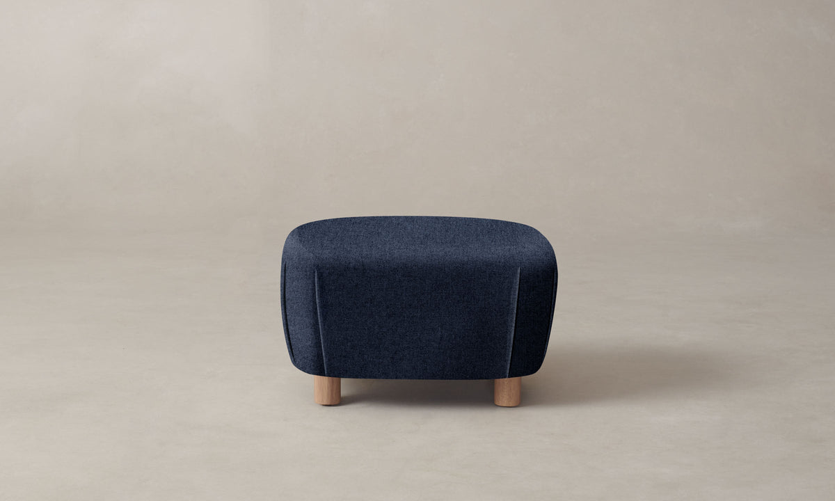 The Perry Ottoman - Italian Brushed Wool Harbor