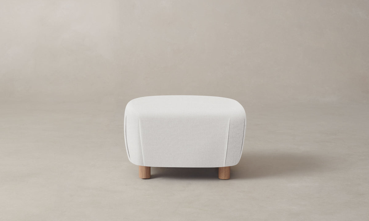 The Perry Ottoman - Italian Brushed Wool Vanilla