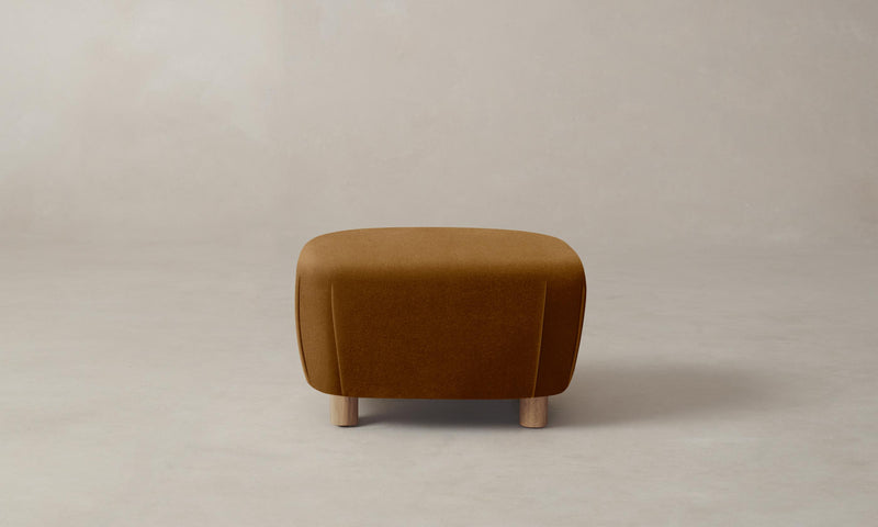 The Perry Ottoman - Mohair Brown Sugar
