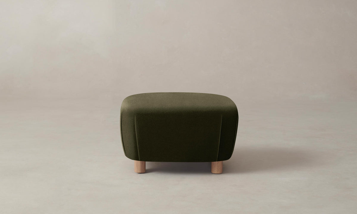 The Perry Ottoman - Mohair Moss