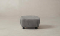 The Perry Ottoman - Nubuck Leather Asphalt