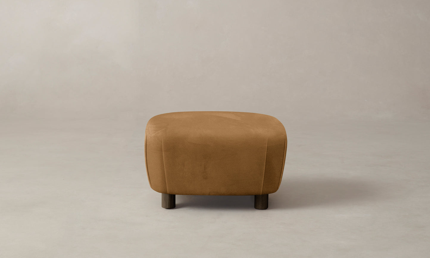 The Perry Ottoman - Nubuck Leather Saddle