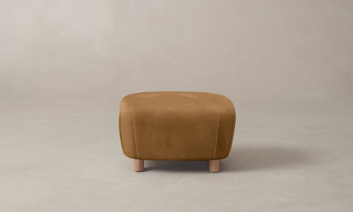 The Perry Ottoman - Nubuck Leather Saddle