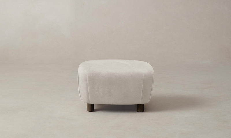 The Perry Ottoman - Nubuck Leather Sail