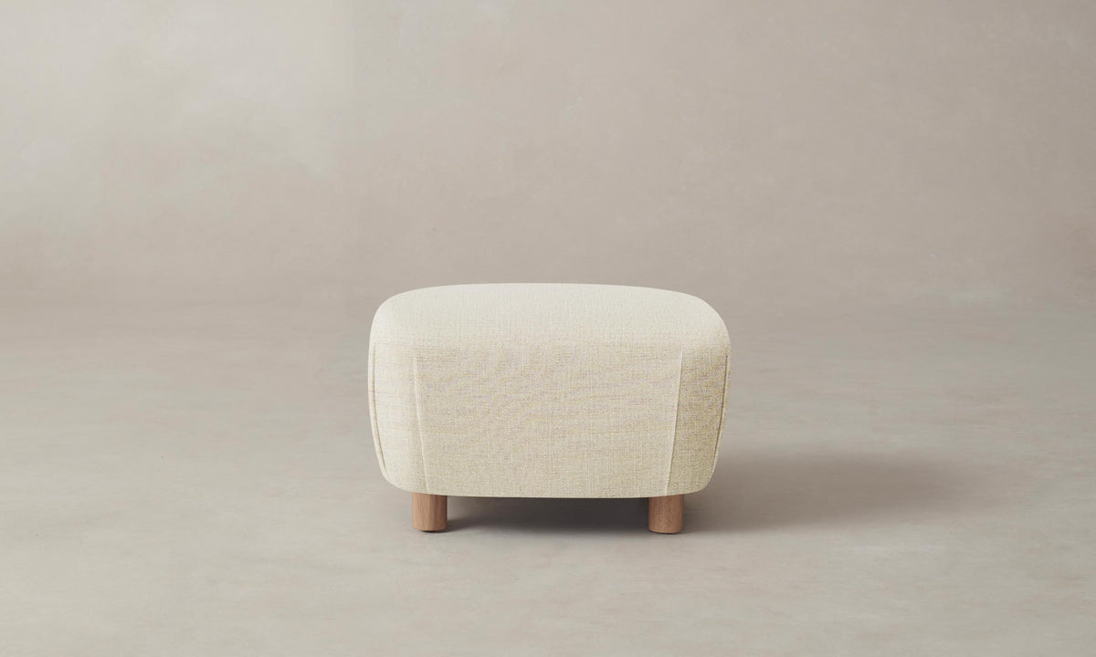 The Perry Ottoman - Performance Linen Weave Prairie