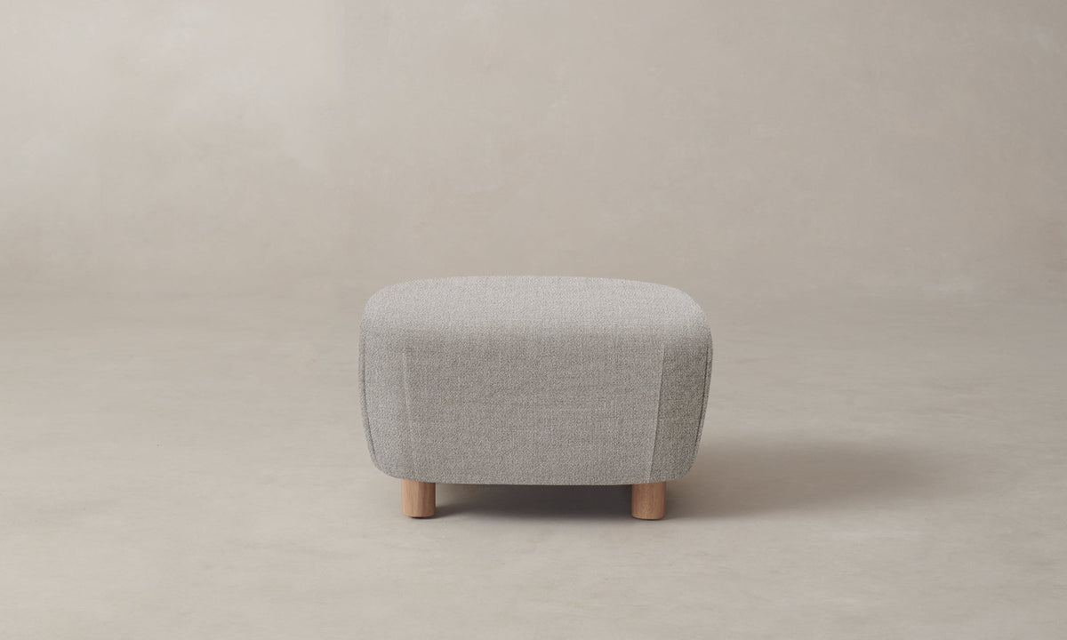 The Perry Ottoman - Performance Textural Weave Breeze