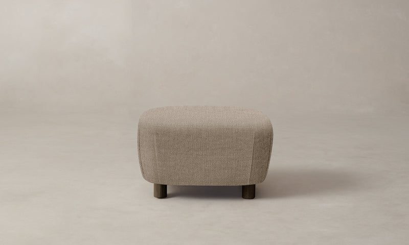 The Perry Ottoman - Performance Textural Weave Earthen