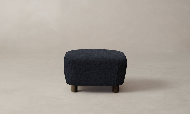 The Perry Ottoman - Performance Textural Weave Marina