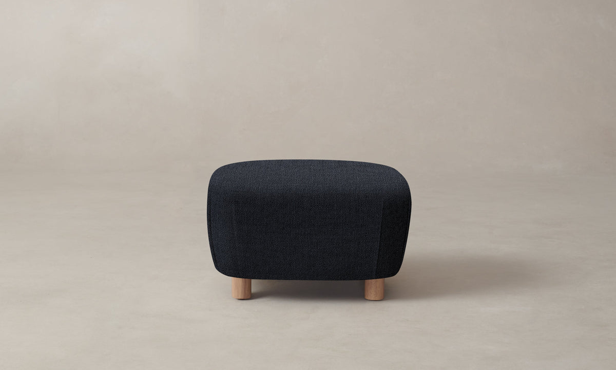 The Perry Ottoman - Performance Textural Weave Marina