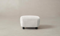 The Perry Ottoman - Performance Textured Tweed Snow