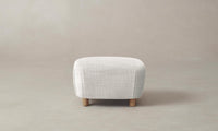 The Perry Ottoman - Performance Textured Tweed Snow