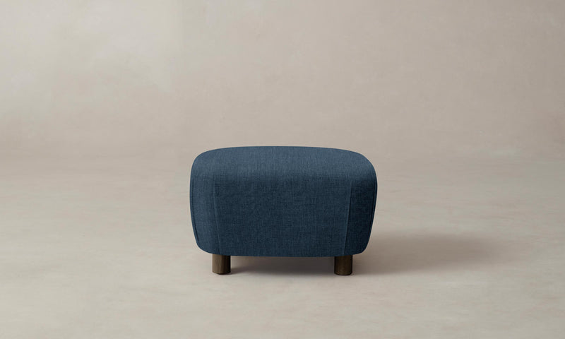 The Perry Ottoman - Performance Tweed Denim