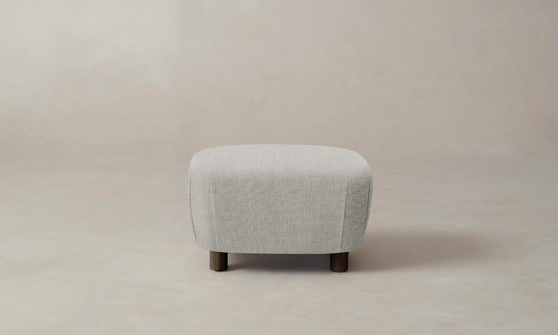 The Perry Ottoman - Performance Tweed Oatmeal