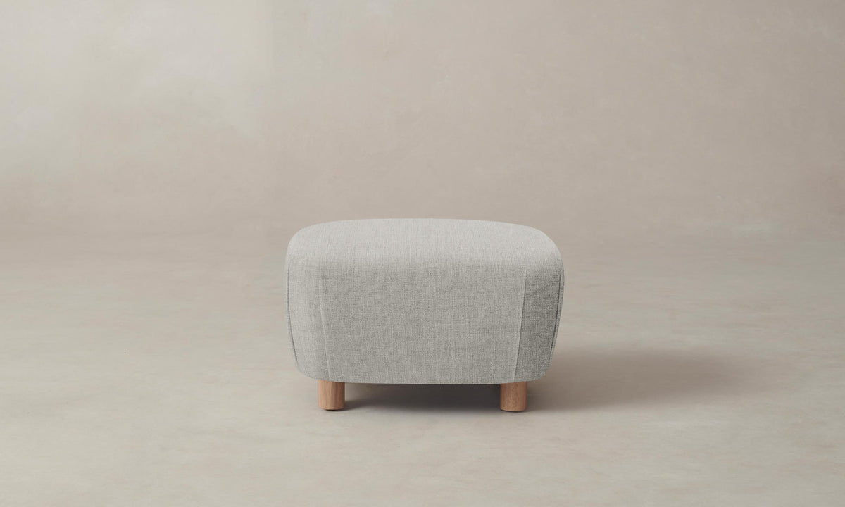 The Perry Ottoman - Performance Tweed Oatmeal