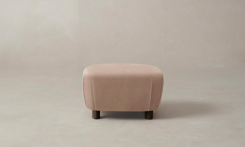 The Perry Ottoman - Performance Velvet Blossom