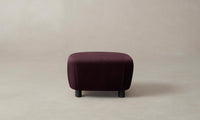 The Perry Ottoman - Performance Velvet Merlot